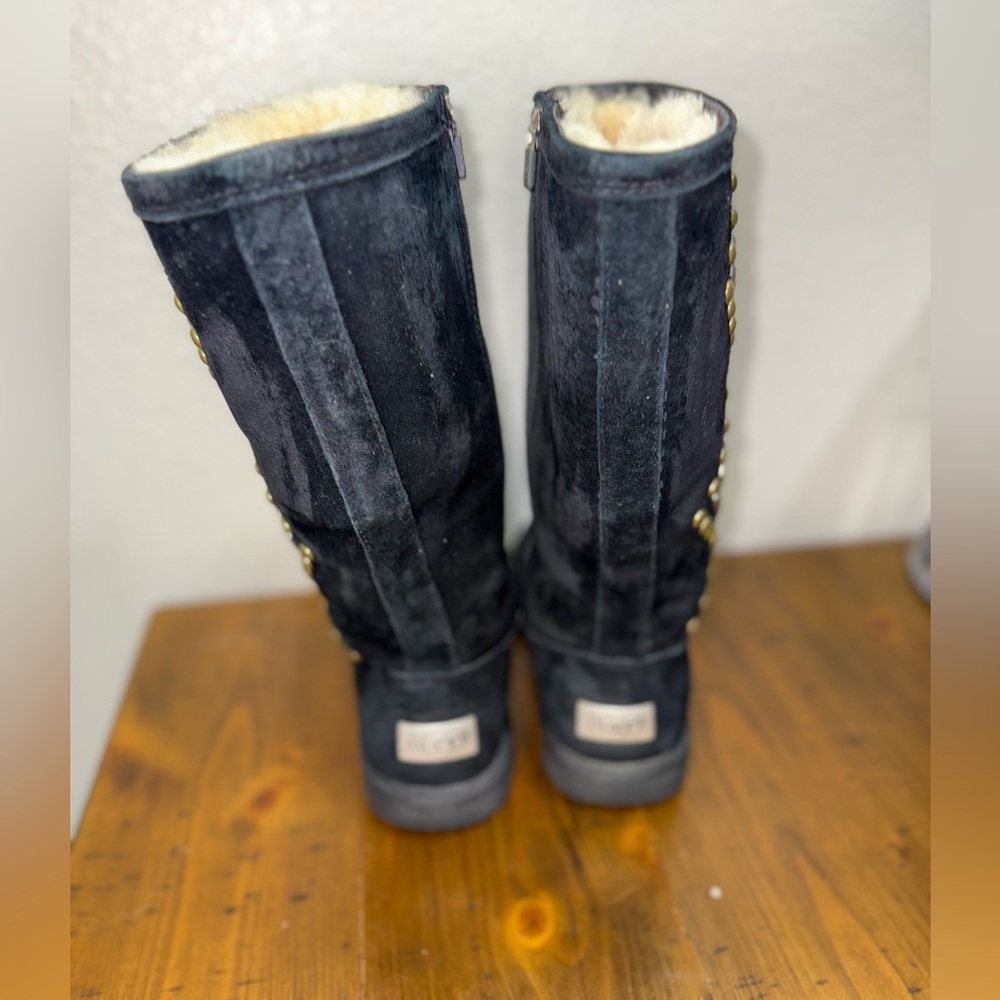 UGG Avondale Studded Black Suede Boots- Size 9 - Picture 5 of 10